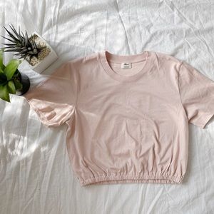 ARITZIA Wilfred Piaf Crop T-Shirt Pink